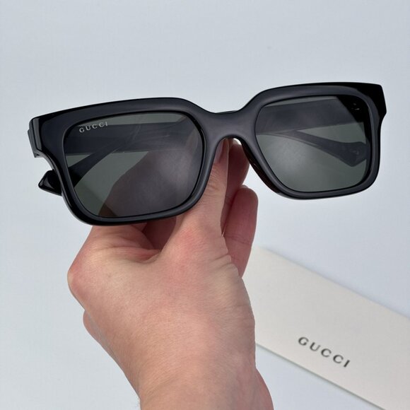 Gucci Men Black Grey Square BRAND NEW Sunglasses GG1732SK 001 - Picture 1 of 11